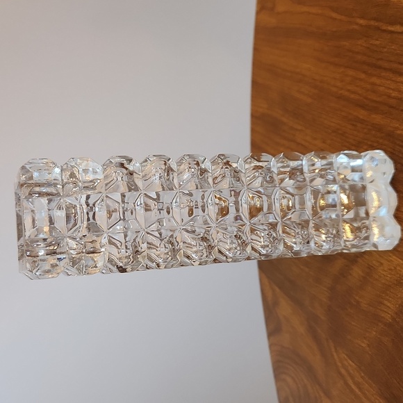 Vintage Clear Pressed Glass Vase - Picture 3 of 9